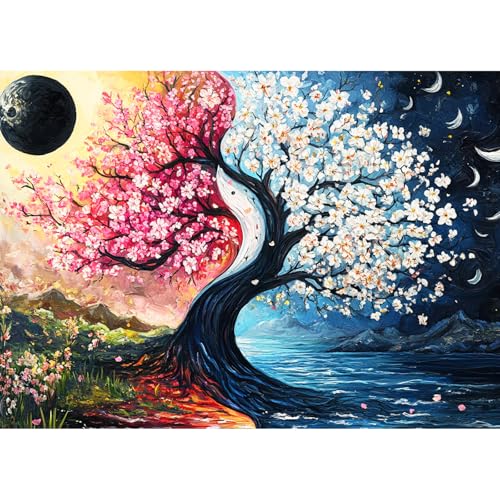 CEOVR Diamond Painting Kit Erwachsene Baum des Lebens Diamond-painting,30x40 cm Diamant Paintings Kit,5D DIY Diamond Painting Bilder Set Yin und Yang,Crystal Art Set von CEOVR