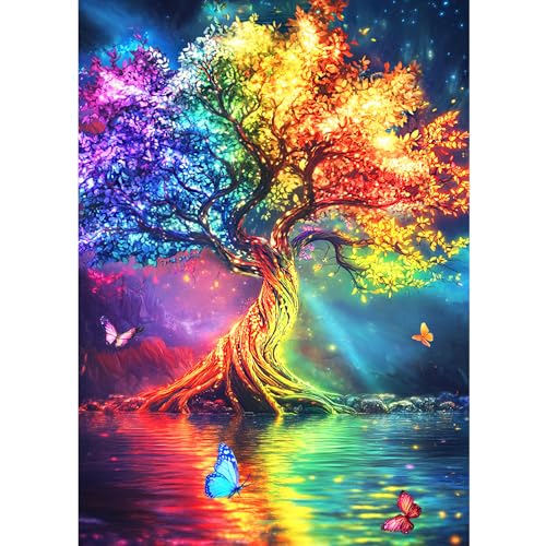 CEOVR Diamond Painting Kit Erwachsene Baum des Lebens Diamond-painting Bunter Baum,30x40 cm Diamant Paintings Kit,5D DIY Diamond Painting Bilder Set,Diamond Painting Bilder Kit von CEOVR