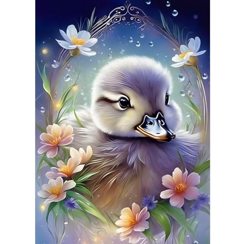 CEOVR Diamond Painting Kit Erwachsene Ente Diamond-painting,30x40 cm Tier Diamant Paintings Kit,5D DIY Diamond Painting Bilder Set Blumen,Crystal Art Set von CEOVR