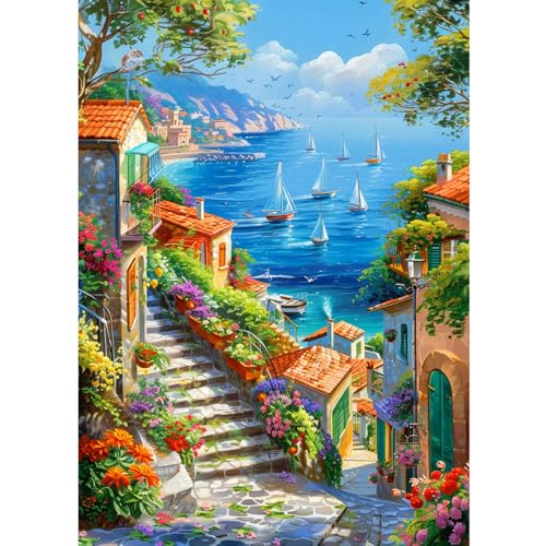 CEOVR Diamond Painting Kits Erwachsene,Landschaft Diamant Painting,Diamond Painting Bilder,30x40 cm Diamond-painting Set,Diamond Painting Erwachsene,Küstenlandschaft von CEOVR