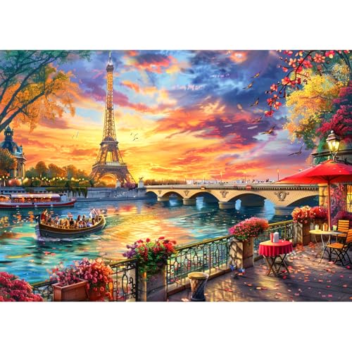 CEOVR Diamond Painting Kits Erwachsene,Landschaft Diamant Painting,Stadtlandschaft Diamond Painting Bilder,30x40 cm Diamond-painting Set,Diamond Painting Erwachsene,Seine von CEOVR