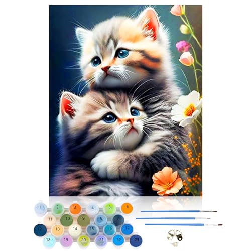 CEOVR Malen Nach Zahlen Erwachsene Kit,Mal Nach Zahlen für Erwachsene Anfänger,Paint by Numbers Adult Set,Ohne Rahmen 40x50 cm DIY Painting by Numbers (Braun Orange) von CEOVR