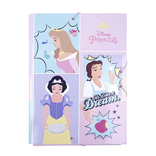 CERDÁ LIFE'S LITTLE MOMENTS - Carpeta Escolar Niña de Princesas Disney con 3 Solapas Flexibles, Cierre con Gomas Elásticas y Tapa Dura Idónea para Documentos A4 - Licencia Oficial Disney, 2700000252 von CERDÁ LIFE'S LITTLE MOMENTS