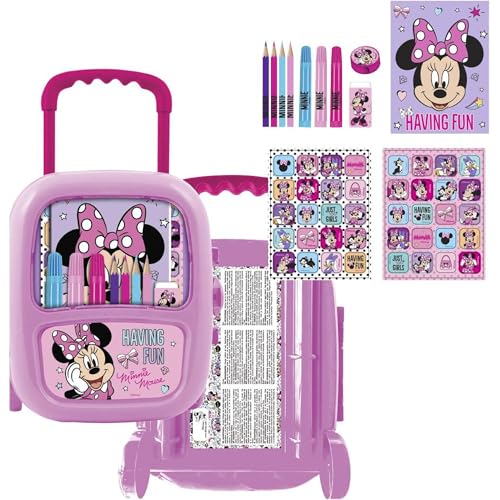 CERDÁ LIFE'S LITTLE MOMENTS Schreibwaren-Set Trolley Minnie – Federmäppchen mit Rollen für Mädchen | Kreativ-Set mit Stickern, Bleistiften und Malblättern von Minnie Mouse CERDÁ LIFE'S LITTLE MOMENTS Schreibwaren-Set Trolley Minnie – Federmäppchen mit Rollen für Mädchen | Kreativ-Set mit Stickern, Bleistiften und Malblättern von Minnie Mouse von CERDÁ LIFE'S LITTLE MOMENTS