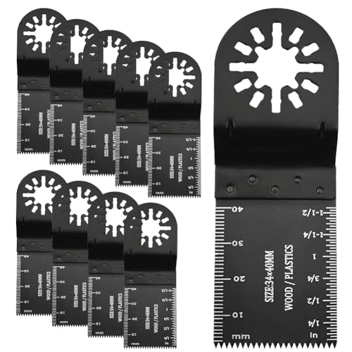 CEWROM Multitool Sägeblätter Werkzeug, 10 Stück Holz Metall Sägeblatt Set, Multifunktionswerkzeug Oszillierende Zubehör, Multitool Klingen Schärfer Werkzeug von CEWROM