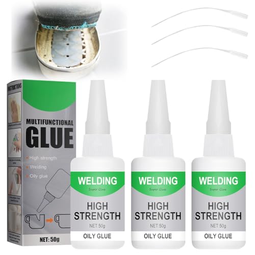 CEWROM Universal Wasserdichter Superkleber, Welding High-strength Oily Glue, 3PCS 50g chweißen von Hochfestem öligem Kleber, Multifungctional Glue Kleber Extra Stark für Holz, Glas, Keramik, Metall von CEWROM