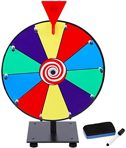 CFDZCP 12-Zoll-Drehrad, Glücksrad Mit Drehteller, Bingo-Spiel, Mit Trocken Abwischbaren Markern Und Radiergummi for Das Glücksrad von CFDZCP