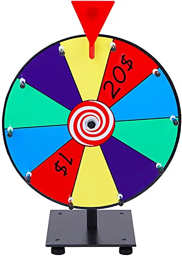 CFDZCP Drehbares Preisrad, Lotterie-Glücksspiel Mit Drehteller, Bingo-Spiel, Mit Trocken Abwischbaren Markern Und Radiergummi for Messen, Glücksrad von CFDZCP