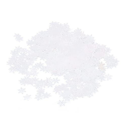 1000 Pcs Snowflake Confetti 0,9in Vibr Color Wiederverwendbares Plastik Multi Purpose Christmas Confetti für Box Tree E Weiß für die Aufnahme von Taschen Weihnachten Spruc von CFTGIW