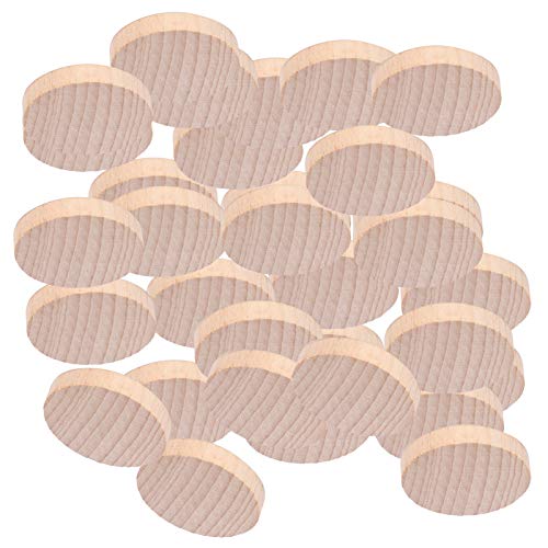 100pcs Leere Holzscheiben Holzhandwerk DIY Dekoration Hersteller Handgefertigte Accessoires Leeres Holzhandwerk Leere Holzscheiben -Scheibendisediy Holzscheiben -Chipsblank von CFTGIW