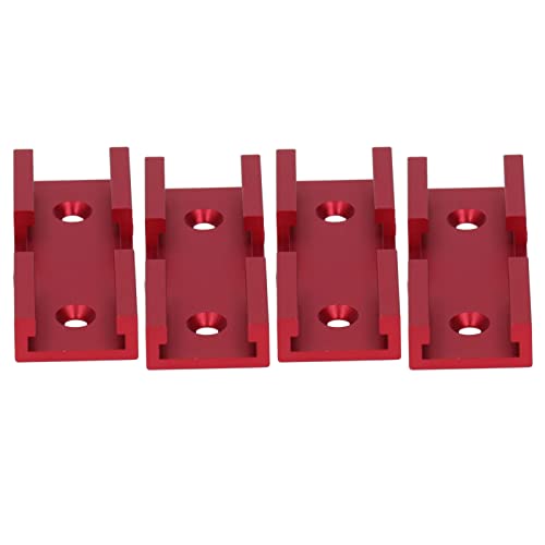 4pcs T Kreuzungsteile Aluminiumlegierung Holzbearbeitungsanschluss für Carpenter Red -Stecker Entworfen (Rot) von CFTGIW