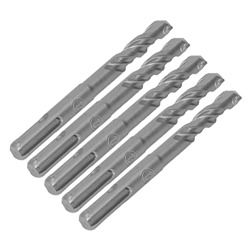 5pcs Hammerbohrer Bit Zementiertes Carbidspitze Spirale 2 Flöten -Aufprallbohrmaschine für B S 110 Mm 4 Mm/0,16 Zoll Offener Durchmesser Bohrkit 5 Robuste Bit (10 mm) von CFTGIW