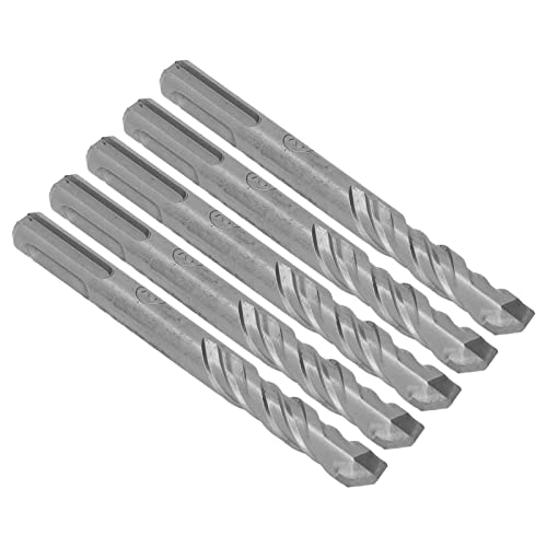 5pcs Hammerbohrer Bit Zementiertes Carbidspitze Spirale 2 Flöten -Aufprallbohrmaschine für B S 110 Mm 4 Mm/0,16 Zoll Offener Durchmesser Bohrkit 5 Robuste Bit (12 mm) von CFTGIW