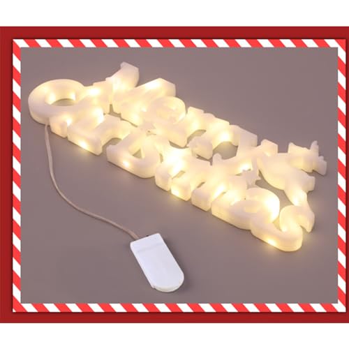 CFTGIW LED-Buchstaben, Weihnachtsbeleuchtung mit Hängendem Seil, Warmes Licht, Weihnachts-LED-Lichtdekoration für Zuhause, Party, LED-Buchstaben, Weihnachtsbeleuchtung, von CFTGIW