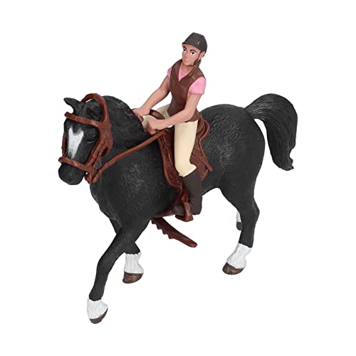 CFTGIW Pferd Rodeo Figur Kind Simuliert Bauernhof Pferd Modell Spielzeug Geburtstagsgeschenk Ornament Die Reiterfigur Ist Nicht Unterhaltsam, Sondern Auch lehrreich. Kann Pferd Rodeo von CFTGIW