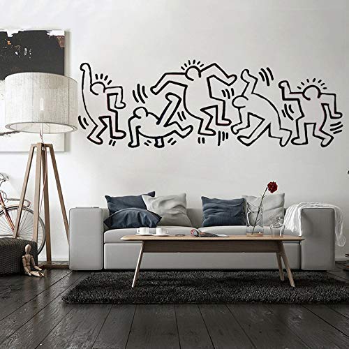 Wandaufkleber Wandbild Keith Haring Kinderzimmer Anime Poster Kinderzimmer Schlafzimmer Abziehbilder Wohnaccessoires Wohnzimmer 31 * 90Cm von CFWZGM