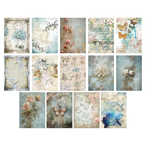 CGACCSD Journaling Scrapbooking Kit,Vintage Scrapbooking Kit | -Schmetterlings-Tagebuch-Dekoration | Ästhetisches Scrapbook-Papier für Journaling, Scrapbooking, Basteln, Tagebücher und von CGACCSD