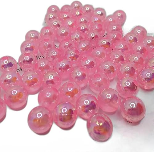 100/200/400 Stück 6/8/10 mm transparente bunte Kunstperlen, bunte Perlen für Armbänder, DIY-Schmuckherstellung, helle Nadel, 6 mm, 400 Stück von CGRYREH