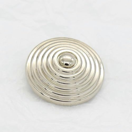 20 Stück runde Knöpfe mit Schaft, modischer Knopf für Damen- oder Herrenkleidung, Strickjacken, Mäntel, Bastelprojekte, Silber, 18 mm-Silber-18 mm von CGRYREH