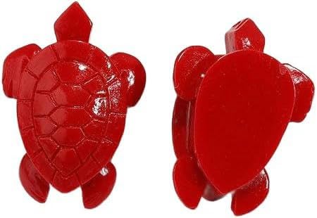 24 * 35 MM 10 Stück Harz Korallen Schildkröte Perlen Charm Anhänger Spacer Perlen für Schmuckherstellung Perlen-6802 Rote große Schildkröte Schildkröte 24 * 35 mm - 10 Stück von CGRYREH