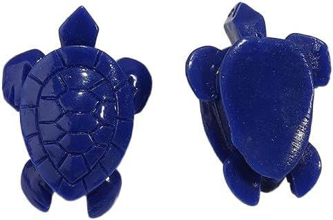 24 * 35 MM 5 Stück Harz Korallen Schildkröte Perlen Charm Anhänger Spacer Perlen für Schmuckherstellung Perlen-6804 Kahle blaue große Schildkröte Schildkröte 24 * 35 mm - 5 Stück von CGRYREH