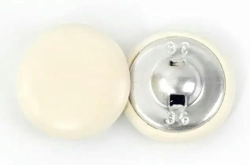 50 Stück 11–28 mm große, mit Leder bezogene Knöpfe zum Nähen, weiche runde Schnallen für Jacken und Mäntel, Bastelzubehör, ideal für Näher und S-Beige-15 mm 50 Stück von CGRYREH