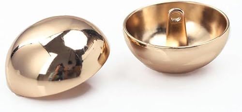 50 Stück runde Knöpfe mit Schaft, Metallknopf für Damen- oder Herrenkleidung, Strickjacken, Mäntel, Hemden, Bastelprojekte, Schwarz, 12,5 mm-Gold-12,5 mm von CGRYREH