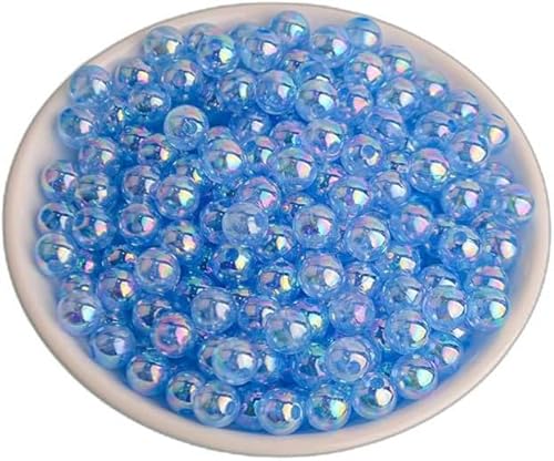 500/900/1600/3600/4500 Stück 4–12 mm transparente AB-Farbimitationsperlen, Acryl-Rocailles-Perlen für Armbänder, DIY-Schmuckherstellung-hellblau-0,4 cm 4500 Stück von CGRYREH