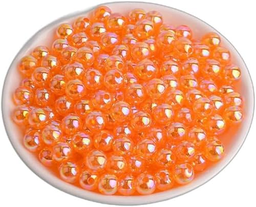 500/900/1600/3600/4500 Stück 4–12 mm transparente AB-Farbimitationsperlen, Acryl-Rocailles-Perlen für Armbänder, DIY-Schmuckherstellung-orange-0,4 cm 4500 Stück von CGRYREH