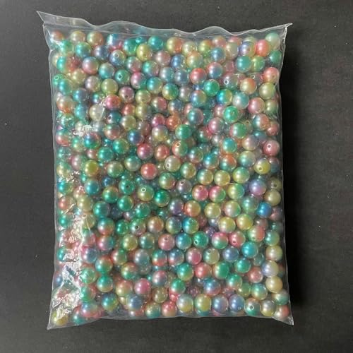 550/1000/4500/18000/50000 Stück 3–12 mm Farbverlauf bunte Kunstperlen, Acryl-Rocailles-Perlen für Armbänder, DIY-Schmuckherstellung-4#-0,4 cm 18000 Stück von CGRYREH