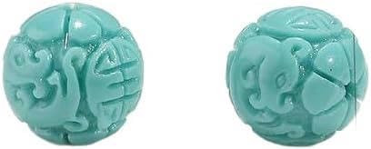 8–11 mm, 100 Stück Korallenperlen aus Kunstharz, Charm-Anhänger, Abstandsperlen zur Schmuckherstellung, Perlen-blaue Kugel 9 x 9 mm-Erzharz-Zubehör von CGRYREH