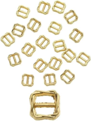 Knöpfe für Puppenkleider, Mini-Knöpfe, 20 Stück, 4 mm, Mini-Gürtelschnalle, ultrakleine Schnallen, Puppentaschen, Schnallen, DIY-Puppenknöpfe, Schuhzubehör, Y-Gold, 20 Stück von CGRYREH