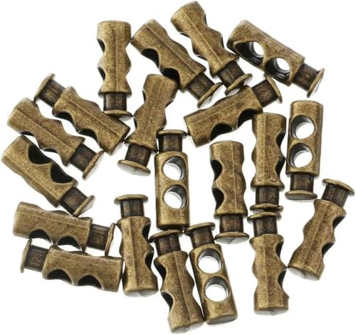 Knöpfe für Puppenkleider, Mini-Knöpfe, 20 Stück, 7 mm, Mini-Kordelzugschnallen für DIY-Puppen, Kleidung, Mantel, Knopfschnalle, handgefertigtes Nähkleidungszubehör, 10 mm – Bronze von CGRYREH