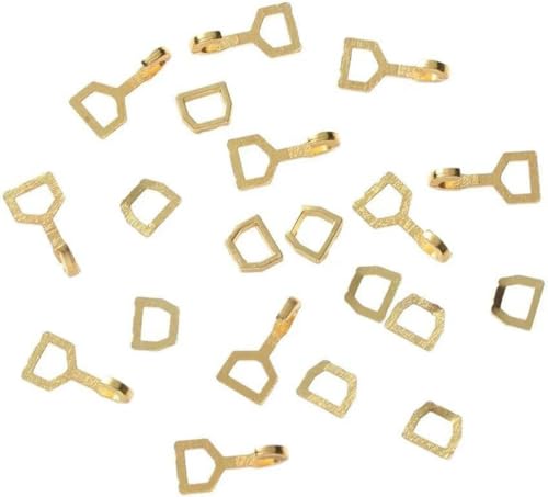 Knöpfe für Puppenkleider, Miniknöpfe, 10 Sets, Mini-Gürtelschnalle, Puppentaschen, Schuhe, DIY-Nähschnallen, 14 mm, Puppenknöpfe, Modeaccessoires, Gold von CGRYREH