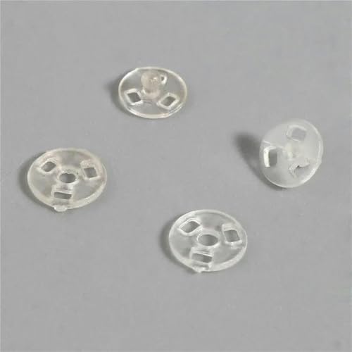 Knöpfe für Puppenkleider, Miniknöpfe, 30 Sets (2 Stück/Set), Druckknöpfe, Nähzubehör für die Herstellung von Kleidung und Puppen, runder versteckter Knopf, 4 mm, transparent von CGRYREH