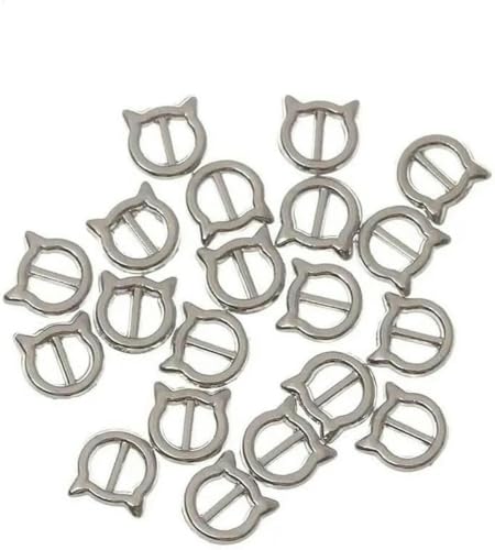 Knöpfe für Puppenkleidung, Mini-Knöpfe, 20 Stück, 4 mm, kleine, ultrakleine Gürtelschnalle, Schnallen für Puppentaschen, DIY-Puppenknöpfe, Schuhzubehör, Silber, Einheitsgröße von CGRYREH