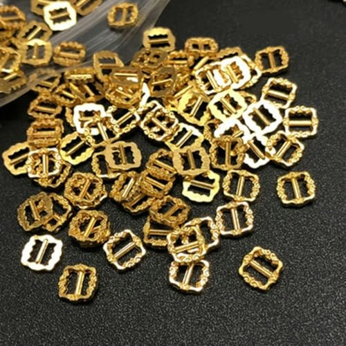 Puppenkleidungsknöpfe, Miniknöpfe, 20 Stück, Mini-Puppenknöpfe, 7 mm, Gürtelschnalle für DIY-Puppentaschen, Schuhe, Kleidung, handgefertigte Kleidung, Nähzubehör, Gold, 20 Stück von CGRYREH