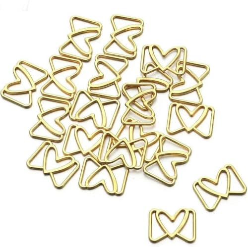 Puppenkleidungsknöpfe, Miniknöpfe, 20 Stück/Set, 8 mm, Mini-Gürtelschnalle, süße Liebesherz-Puppentaschen-Schnallen, DIY-Puppenschuhe, Kleidungsknöpfe, Kleidungszubehör, Gold von CGRYREH