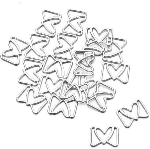 Puppenkleidungsknöpfe, Miniknöpfe, 20 Stück/Set, 8 mm, Mini-Gürtelschnalle, süße Liebesherz-Puppentaschen-Schnallen, DIY-Puppenschuhe, Kleidungsknöpfe, Kleidungszubehör, Silber von CGRYREH