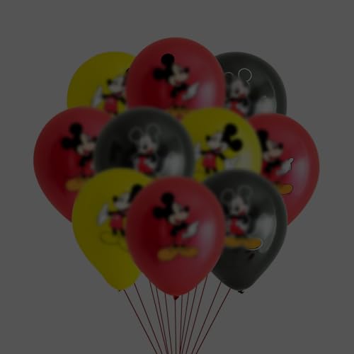 Luftballons Geburtstag[30 Stück], Micckey Mouse Luftballons,12 Zoll Latex Ballons, Premium Ballons aus Naturlatex, Für Geburtstagsfeiern, Mottopartys, Geburtstagsdekorationen für Jungen und Mädchen von CGYADSY