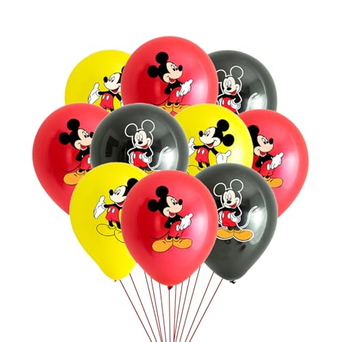 Luftballons Geburtstag[30 Stück], Micckey Mouse Luftballons,12 Zoll Latex Ballons, Premium Ballons aus Naturlatex, Für Geburtstagsfeiern, Mottopartys, Geburtstagsdekorationen für Jungen und Mädchen von CGYADSY