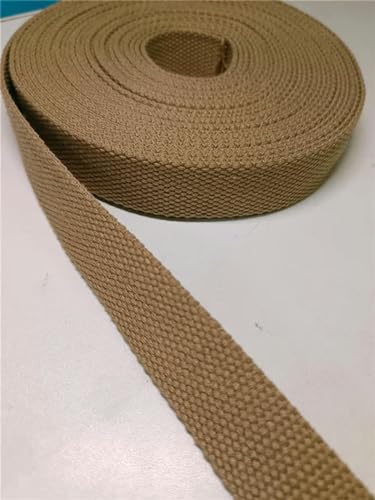 Bandwebe 3 cm 3 Meter Baumwoll-Gurtband for Heimwerker, Handwerk, Dekoration, schweres Nähen, Gurtband, Zuhause, Verpackung, Tragetaschen, Herstellung von Outdoor-Zubehör(3cm Khaki 3 Meter) von CHAASDEOM