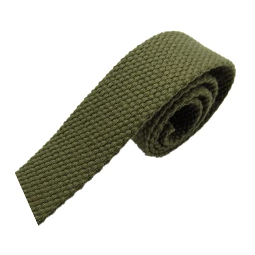 Bandwebe 50 mm Baumwoll-Gurtband for Taschen, Rucksackgürtel, Schrägband, 10 Yards/Lot(Army Green,25MM) von CHAASDEOM