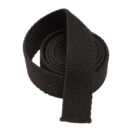 Bandwebe 50 mm Baumwoll-Gurtband for Taschen, Rucksackgürtel, Schrägband, 10 Yards/Lot(Black,25MM) von CHAASDEOM