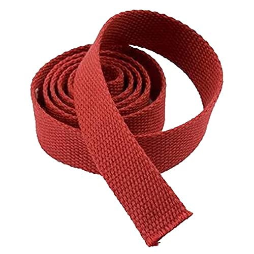 Bandwebe 50 mm Baumwoll-Gurtband for Taschen, Rucksackgürtel, Schrägband, 10 Yards/Lot(Dark Red,25MM) von CHAASDEOM