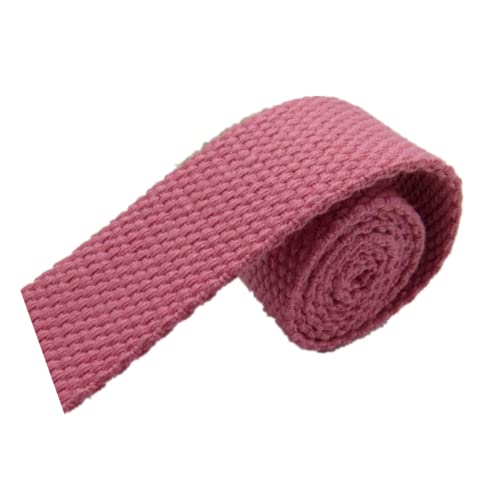 Bandwebe 50 mm Baumwoll-Gurtband for Taschen, Rucksackgürtel, Schrägband, 10 Yards/Lot(Deep Pink,25MM) von CHAASDEOM