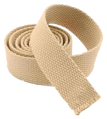 Bandwebe 50 mm Baumwoll-Gurtband for Taschen, Rucksackgürtel, Schrägband, 10 Yards/Lot(Khaki,25MM) von CHAASDEOM