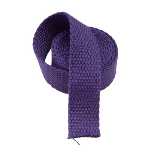 Bandwebe 50 mm Baumwoll-Gurtband for Taschen, Rucksackgürtel, Schrägband, 10 Yards/Lot(Purple,25MM) von CHAASDEOM