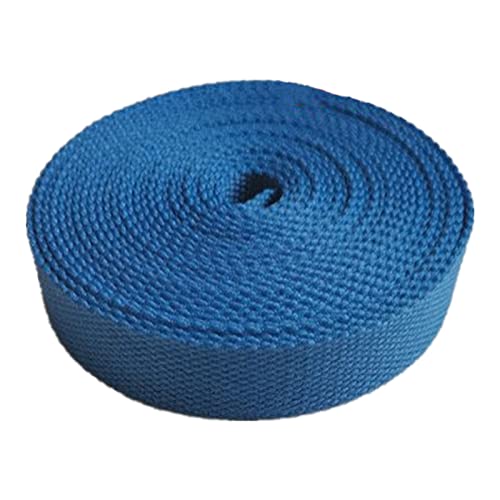 Bandwebe Baumwollgurtband 25 mm, Polstergurtband for Taschen, Stuhlgriffe(Blue,25MM x 5Yards) von CHAASDEOM