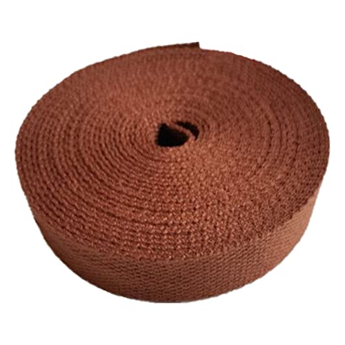 Bandwebe Baumwollgurtband 25 mm, Polstergurtband for Taschen, Stuhlgriffe(Brown,25MM x 20Yards) von CHAASDEOM